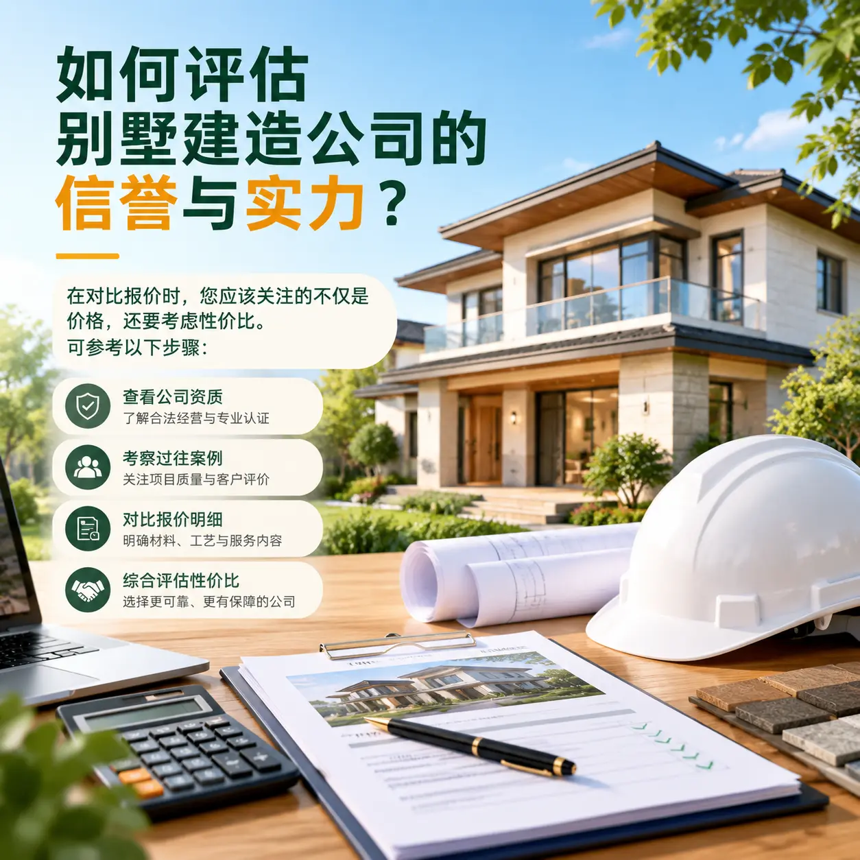 如何评估 余庆 别墅建造公司的信誉与实力?