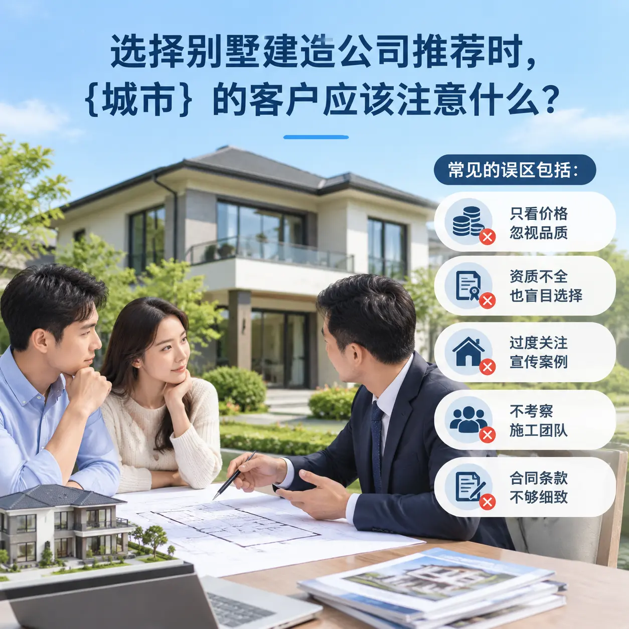 选择别墅建造公司推荐时,余庆 的客户应该注意什么?